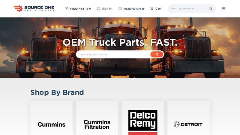 Source One Parts Center | OEM truck parts. Fast.