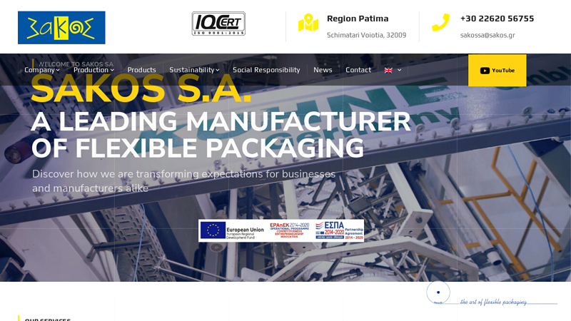 SAKOS S.A. - Production and Trade of Flexible Packaging Plastic Material