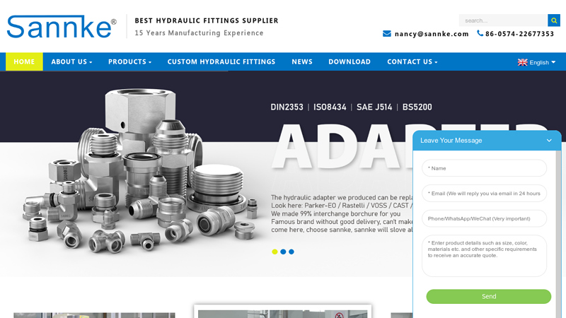 China Hydraulic Plugs, Hydraulic Adapters, Fitting Factory - SANNKE