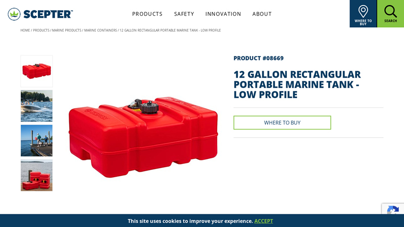 Image of 12 Gallon Rectangular Portable Marine Tank