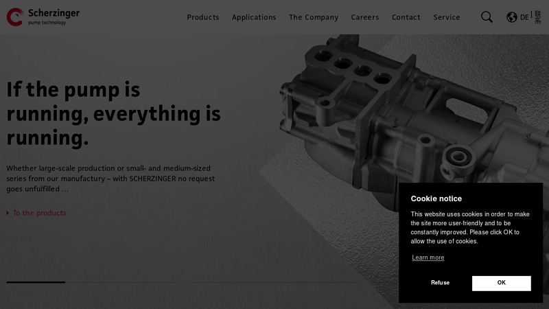 Manufacturing experts for gear pumps - SCHERZINGER