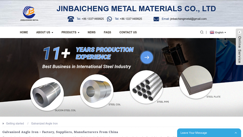 Image of China Galvanized Angle Iron Manufacturers and Factory, Suppliers ...