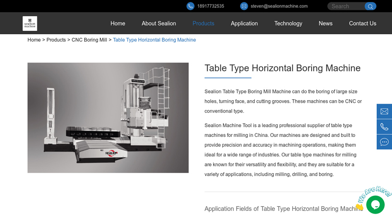 Image of Table Type Horizontal Boring Machine Manufacturer | Sealion China