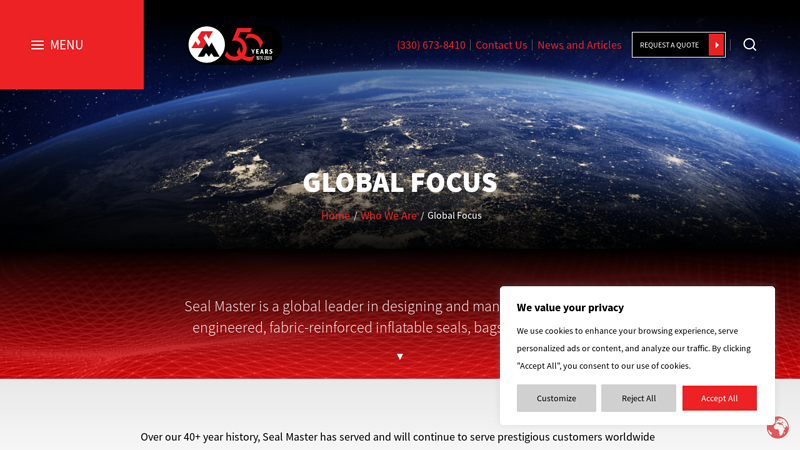 Image of Global Leader in Creating fabric-reinforced Inflatable Seals