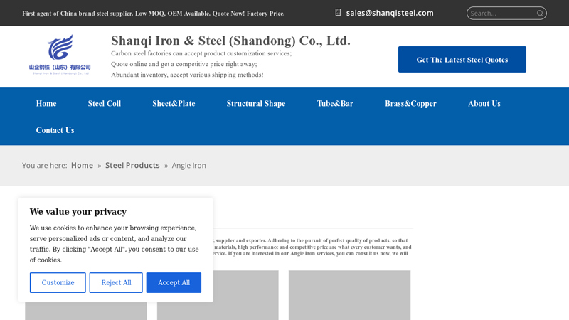 Image of China Angle Iron manufacturers, Angle Iron suppliers, Angle Iron ...