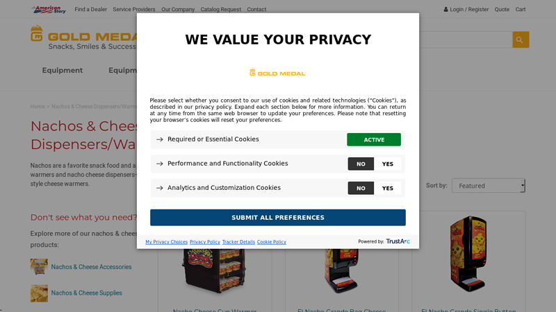 Image of Nachos & Cheese Supplies | Gold Medal Products Co.