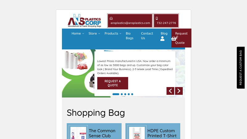 ANS Plastics manufactures plastic bags|New Brunswick|Wilmington