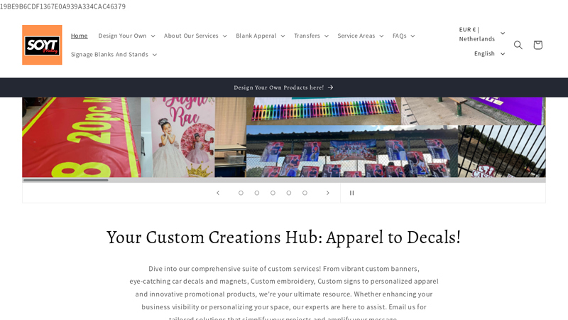 Custom Printing - T-Shirts, Banners, Embroidery, Signs, Direct To Film C Show Off Your Threads