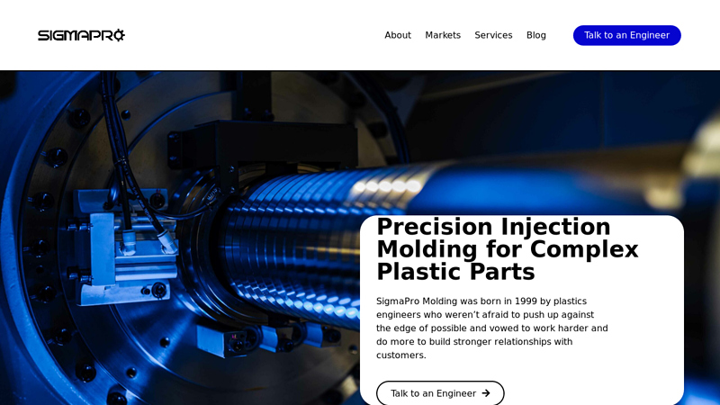 Sigma Pro - Precision Injection Molding for Complex Plastic Parts