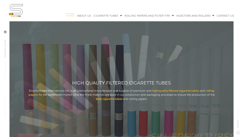 Rolling Papers and Cigarette Tubes - Silverfoiltubes International Inc.