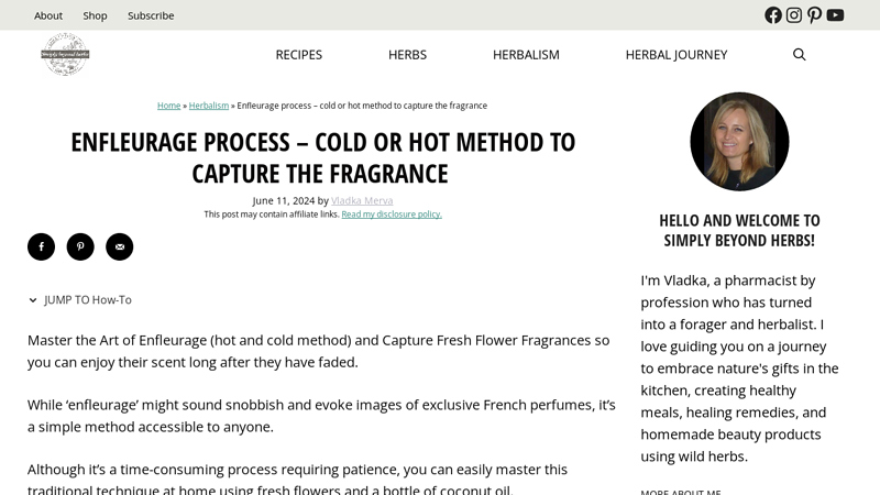 Image of Enfleurage process