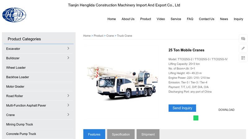 Image of China 25 Ton Truck Cranes Manufacturers, Suppliers
