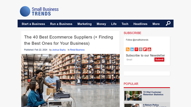 Image of The 40 Best Ecommerce Suppliers (+ Finding the Best Ones for Your Business)