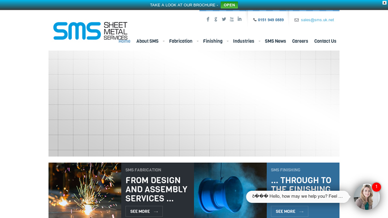 SMS | Sheet Metal Fabrication & Finishing Services | Seaforth Liverpool