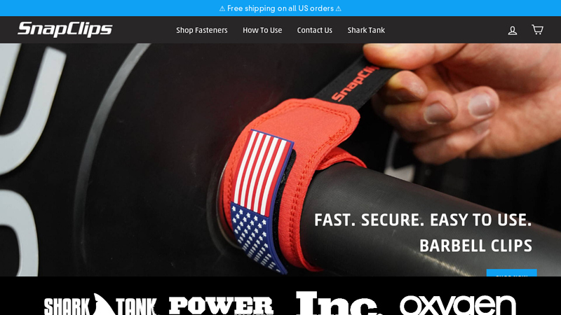 SnapClips | Fast, Easy to use, and Durable Barbell Collars. C Snap Clips