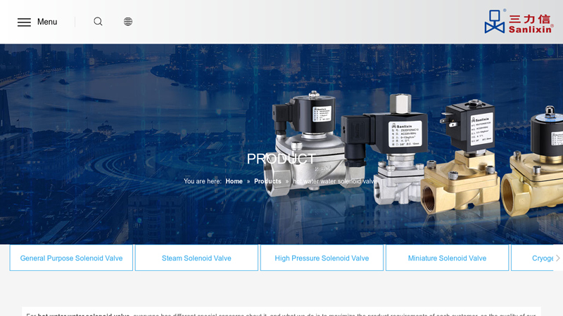 Image of China hot water water solenoid valve manufacturers, hot water water ...