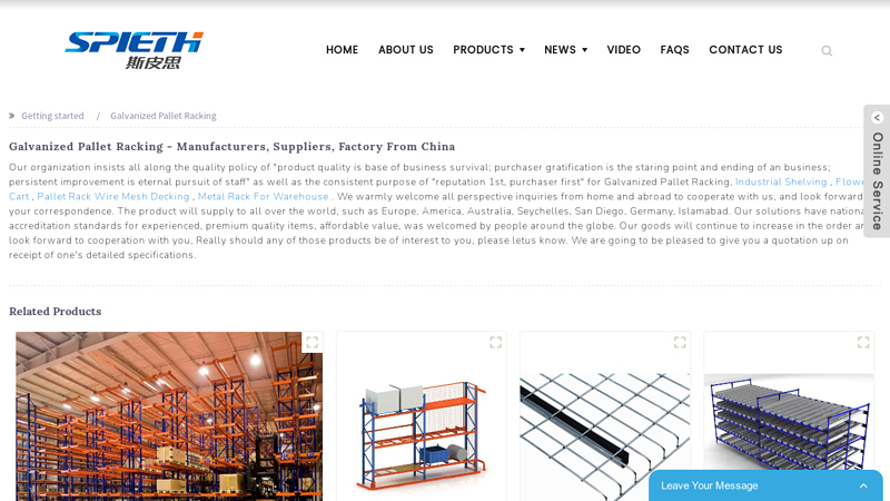 Image of China Galvanized Pallet Racking Manufacturers and Factory, Suppliers ...