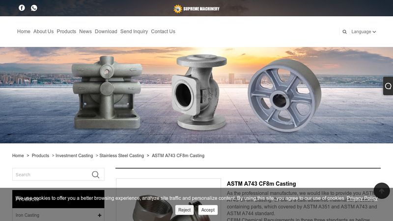 Image of China ASTM A743 CF8m Casting Suppliers, Manufacturers, Factory ...