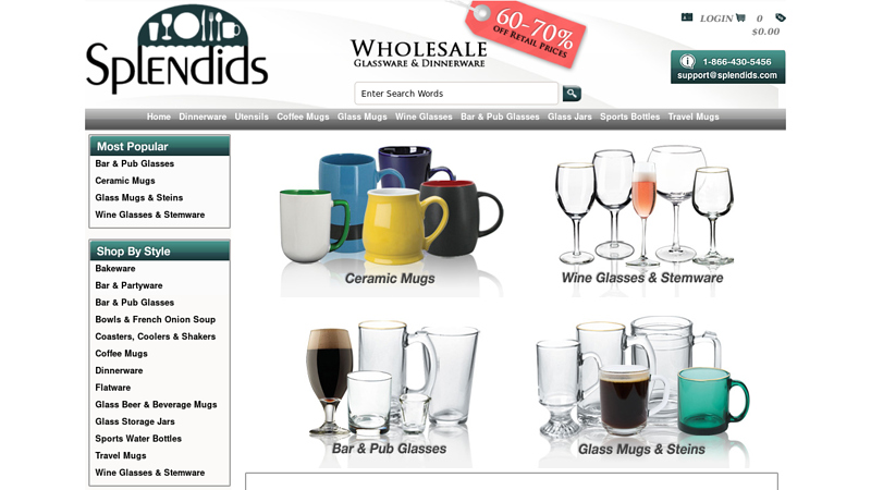Glassware, Dinner Plates, Bowls, Wholesale Coffee Cups, Forks, Knives, Shot Glasses, Wine Glasses, Beer Mugs, Champagne Glasses, Travel Mugs, Water Bottles