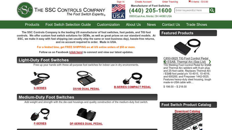 Foot Switches - SSC Controls Company - The Foot Switch Experts