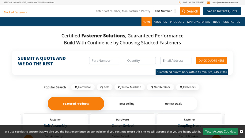 Leading distributor offering hardware and fastener products and parts