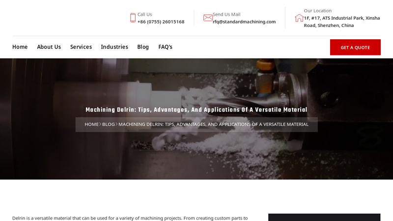 Image of Machining Delrin: Tips, Advantages, And Applications