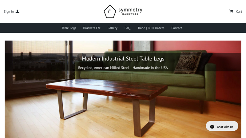 Steel Table Legs by Symmetry Hardware | Handmade In Portland, OR