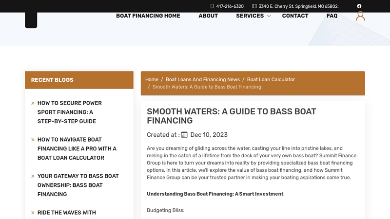 Image of Smooth Waters: A Guide to Bass Boat Financing