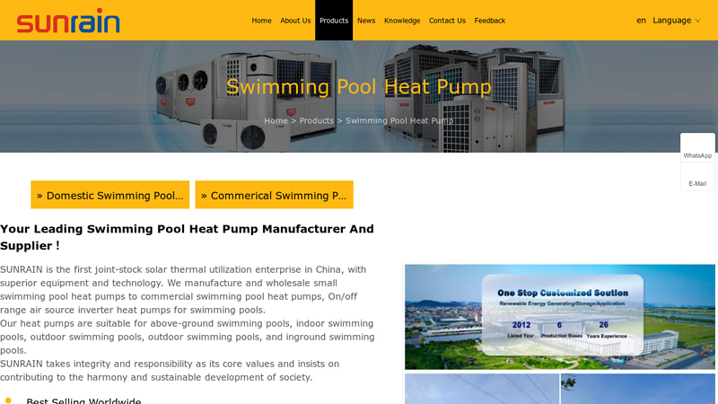 Image of China Swimming Pool Heat Pump Manufacturers, Suppliers, Factory ...