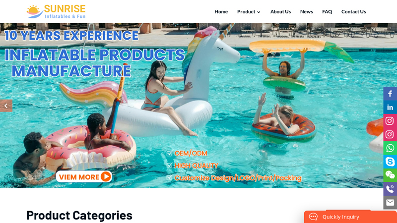 Image of Wholesale Inflatable Products Manufacturer, OEM&ODM-Sunrise