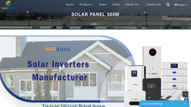 Image of China Solar Panel 500w Company and Supplier, Factory | SUNRUNE