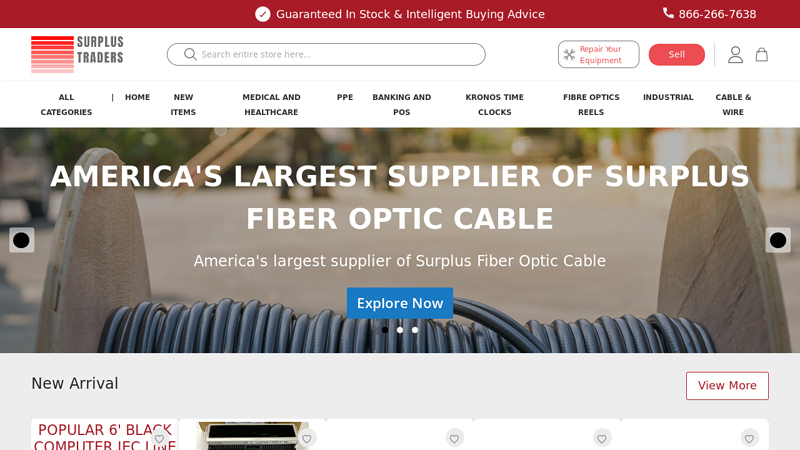 Provider of Industrial Parts - Surplus Equipment - New and Refurbished Technology International Shipping - Wholesale B2B Surplus Traders