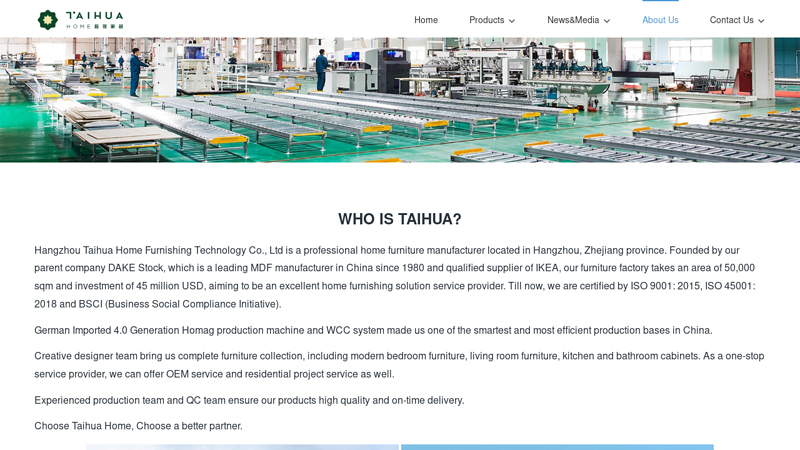 Image of Hangzhou Taihua Home Furnishing Technology Co., Ltd