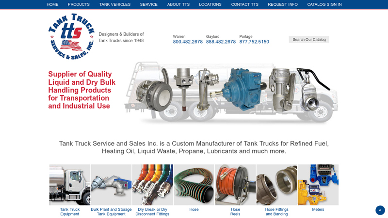 Tank Truck Service and Sales Inc., a manufacturer of tanks trucks and equipment - Michigan