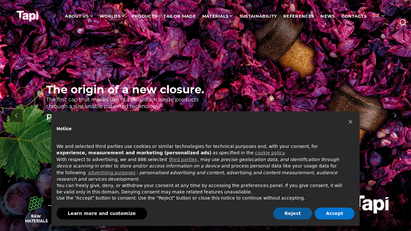 Design and manufacture of closures for innovative, elegant bottles | Tap