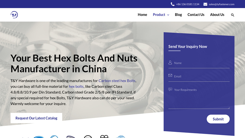 Image of China OEM Hex Bolt Manufacturer & Supplier For Industrial fasteners