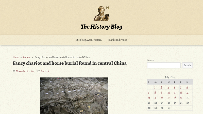 Image of Fancy chariot and horse burial found in central China