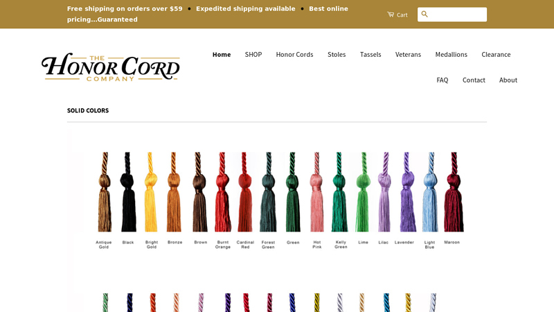 Graduation Honor Cords & Stoles | The Honor Cord Company