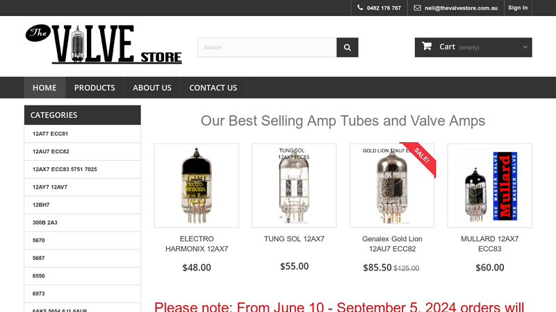 Audio Valves Amp Tubes HiFi Stereo Connectors - The Valve Store