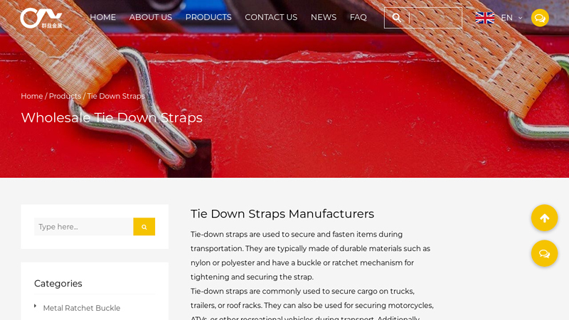 Image of Custom Tie Down Straps Manufacturers, China OEM/ODM Factory