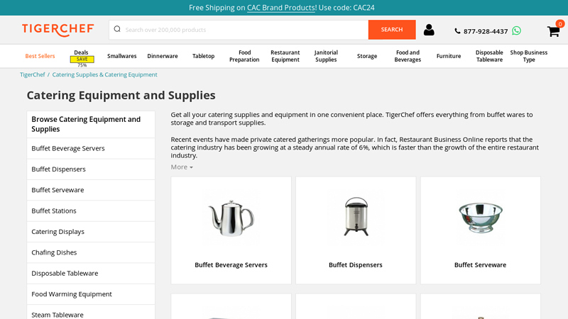 Image of Catering Equipment and Supplies | TigerChef