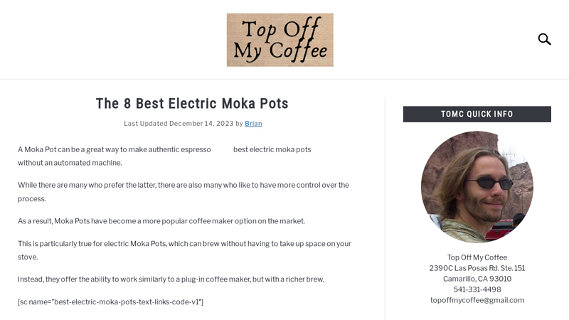 Image of The 8 Best Electric Moka Pots