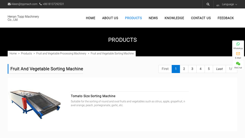 Image of China Fruit and Vegetable Sorting Machine Suppliers, Manufacturers ...