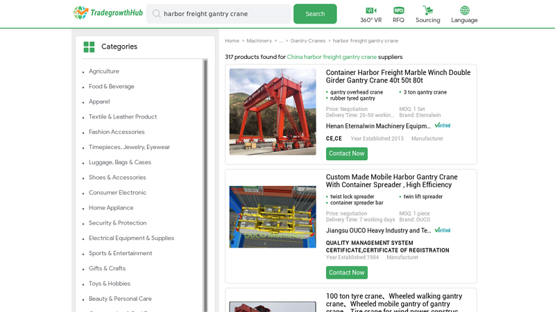 Image of China harbor freight gantry crane factories