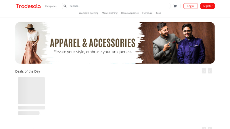 Tradesala - Online shopping platform for all Indian products.