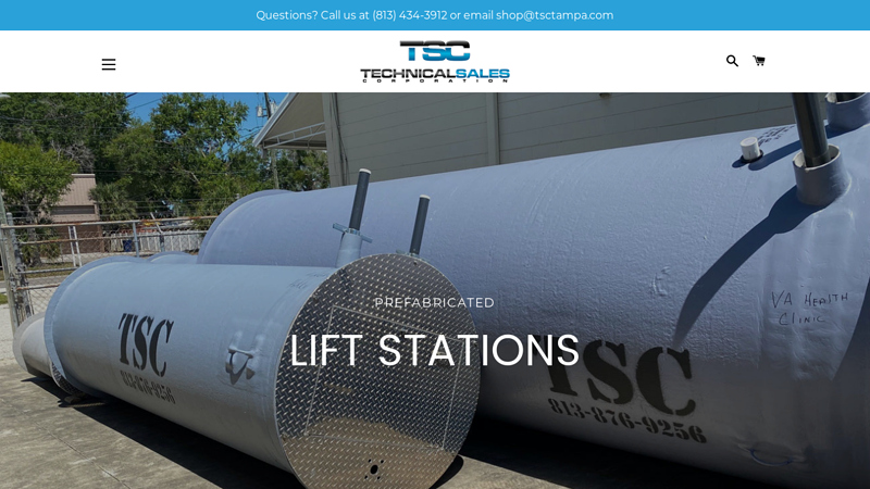 Technical Sales - Lift station manufacturer and sewage pump sales C Technical Sales Corporation