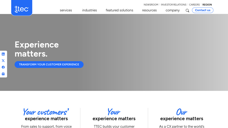 Worldwide digital leader in CX | TTEC
