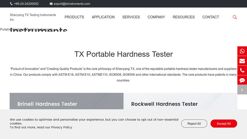 Image of China Portable Hardness Tester Manufacturer/Supplier/Factory/Company | TX