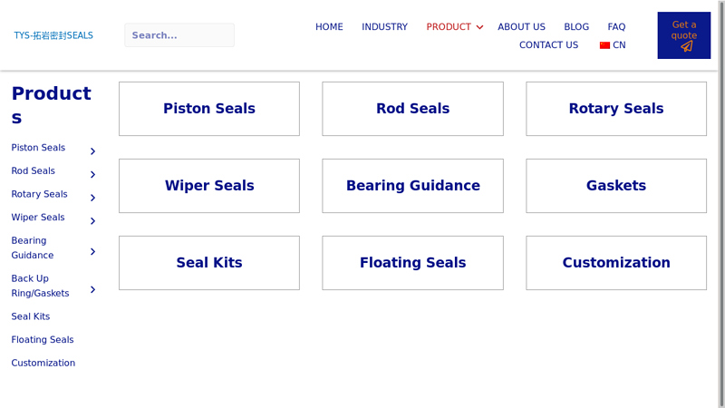Image of Wholesale Hydraulic Cylinder Piston Seals and Kits: China