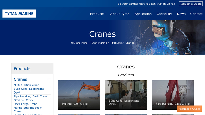 Image of Cranes, Custom Cranes Manufacturer, China Marine Cranes Supplier
